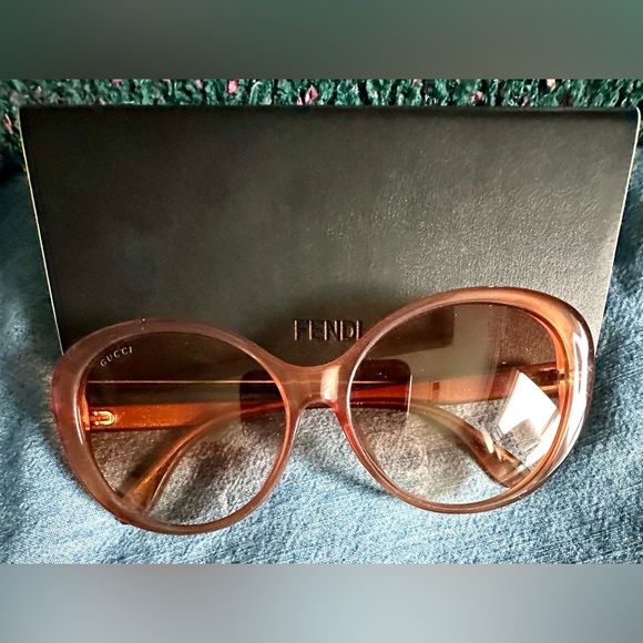 Gucci Oversized Round Sunglasses Pink 59mm Jackie O NWOT main image 6